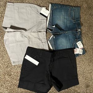 *3 pairs - 2 Calvin Klein shorts & 1 jean - size 8